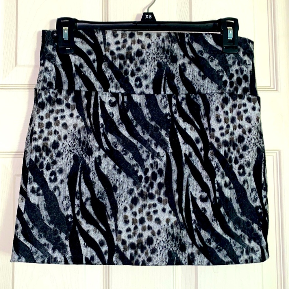 Animal Print Mini Skirt